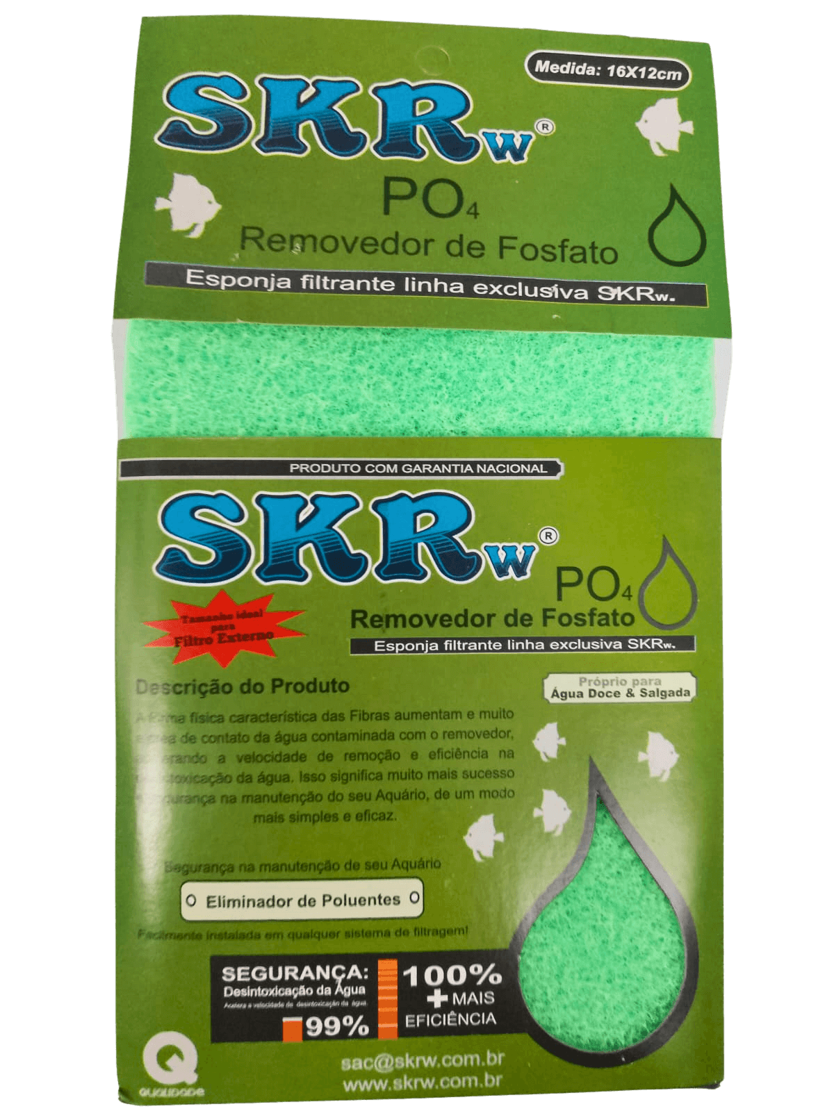 ESPONJA FILTRANTE REMOVE FOSFATO SKRw 16X12CM