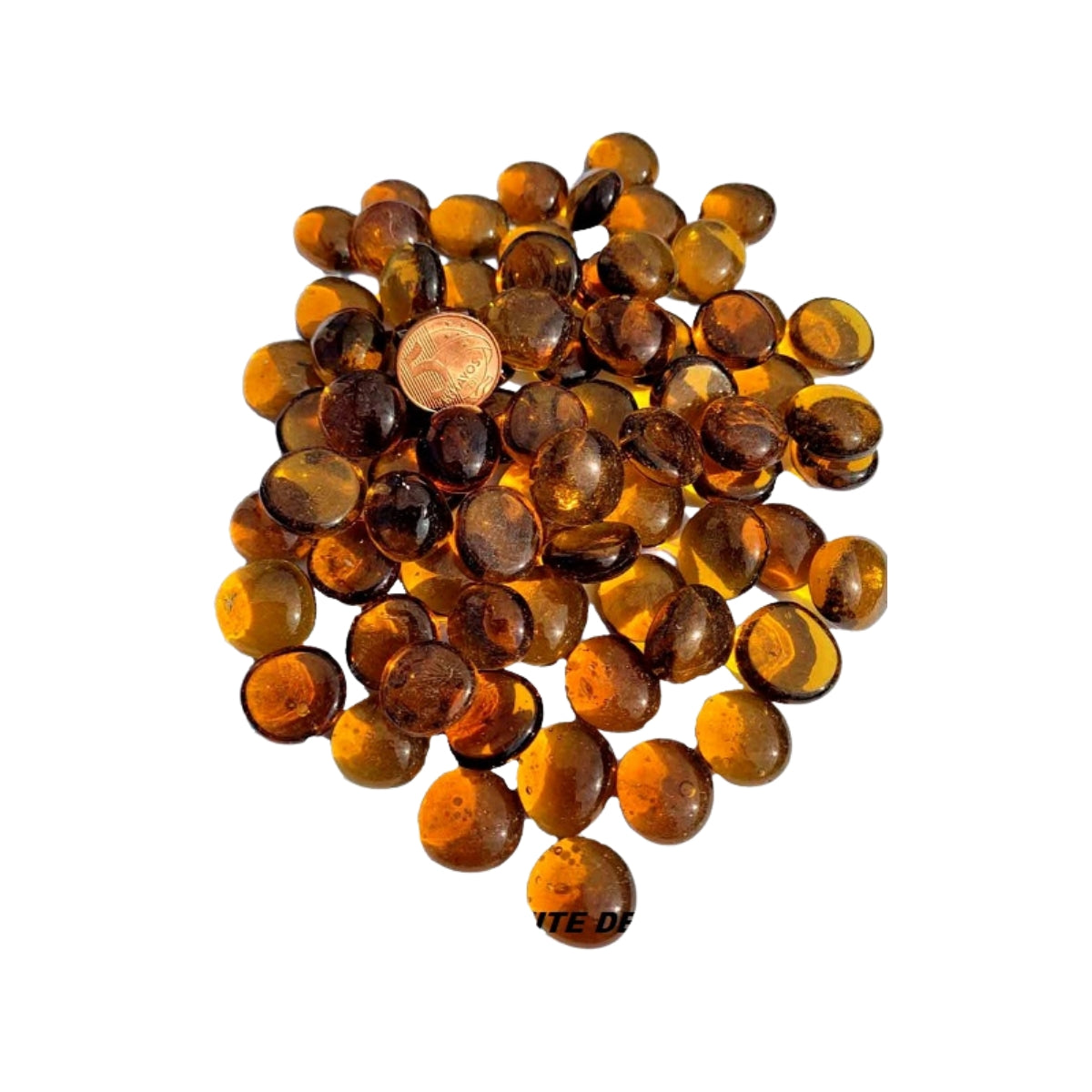 ENFEITE DE VIDRO BRILHANTE AMARELO 200G SKRw