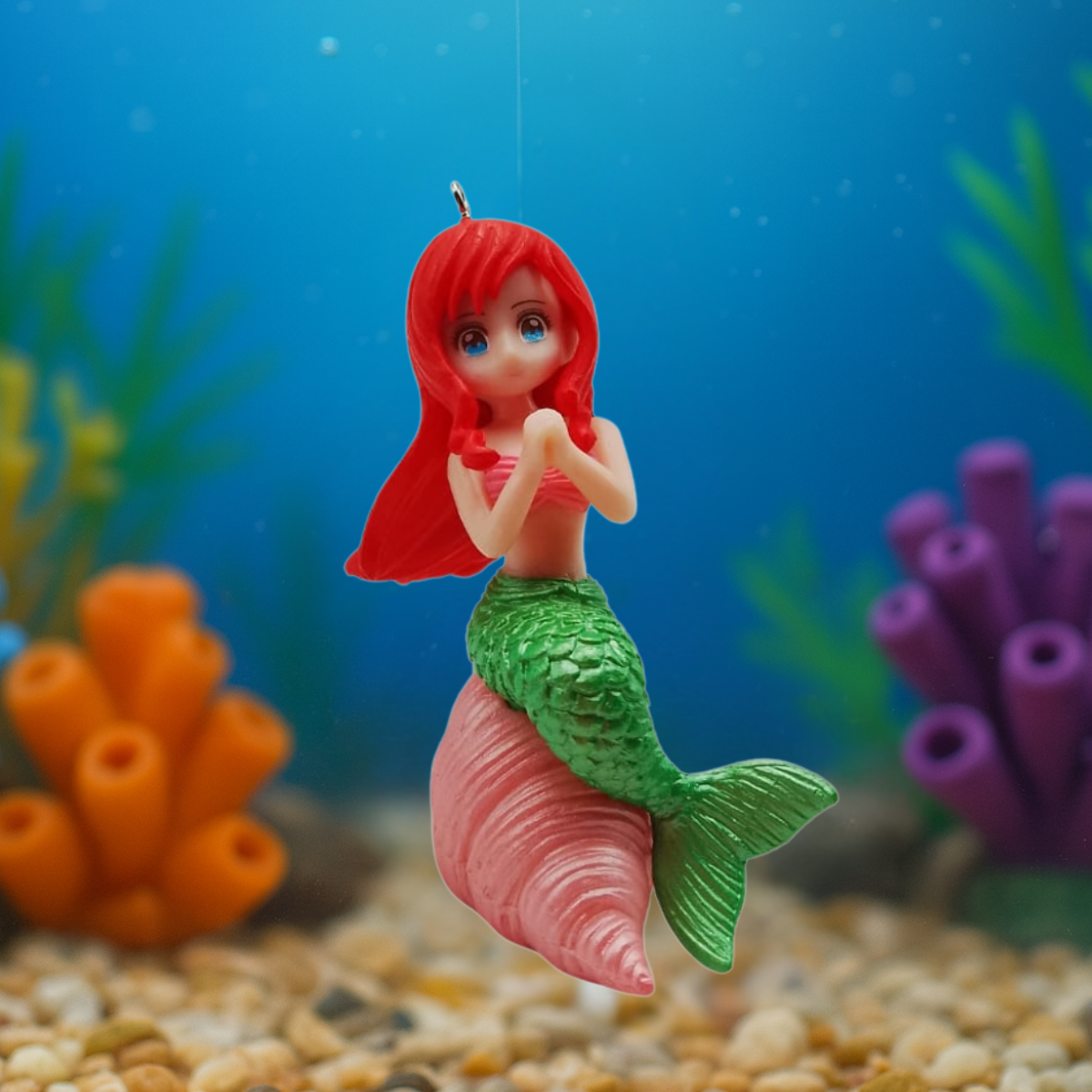 ENFEITE SEREIA FLUTUANTE RUIVA SKRw