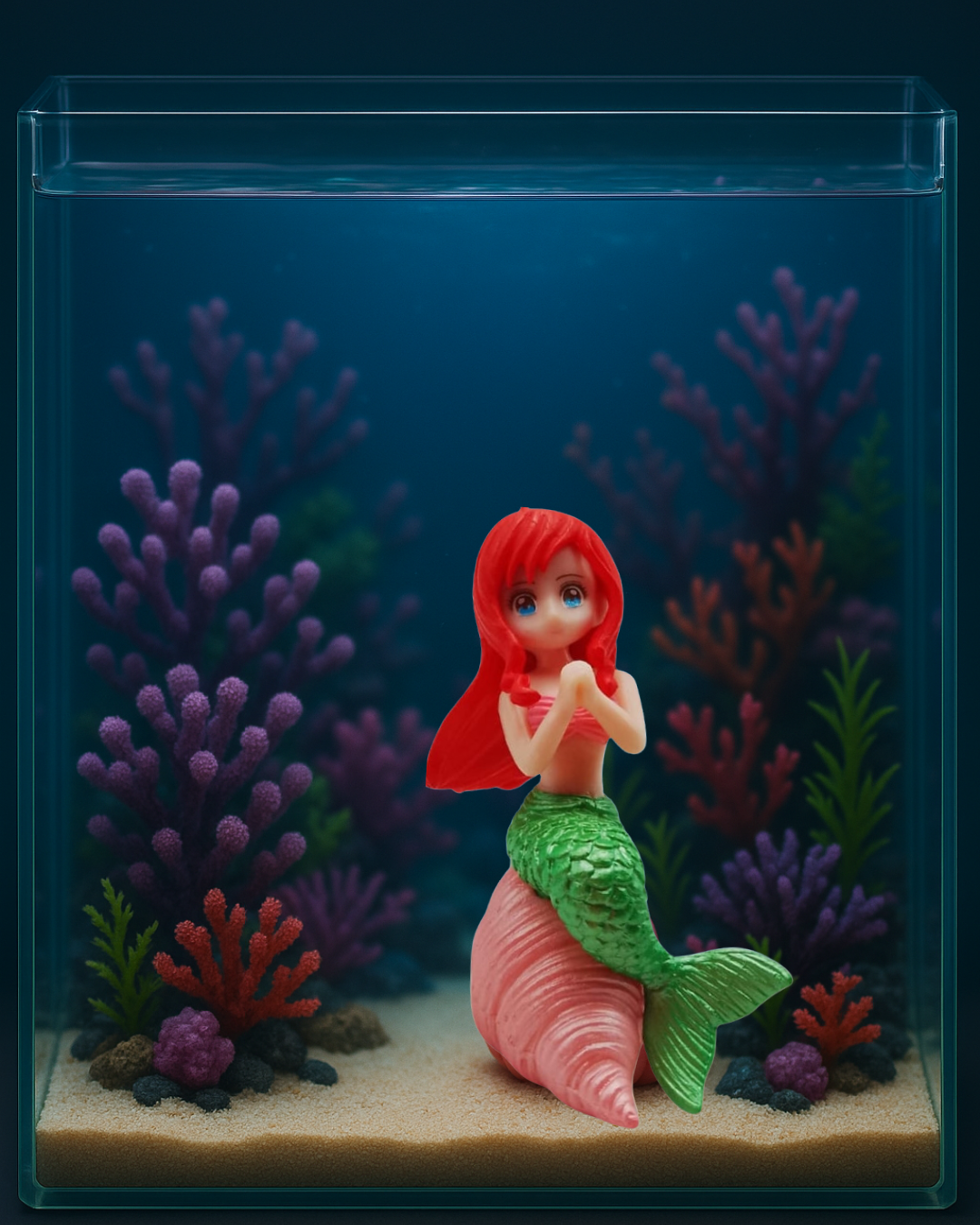 ENFEITE SEREIA FLUTUANTE RUIVA SKRw