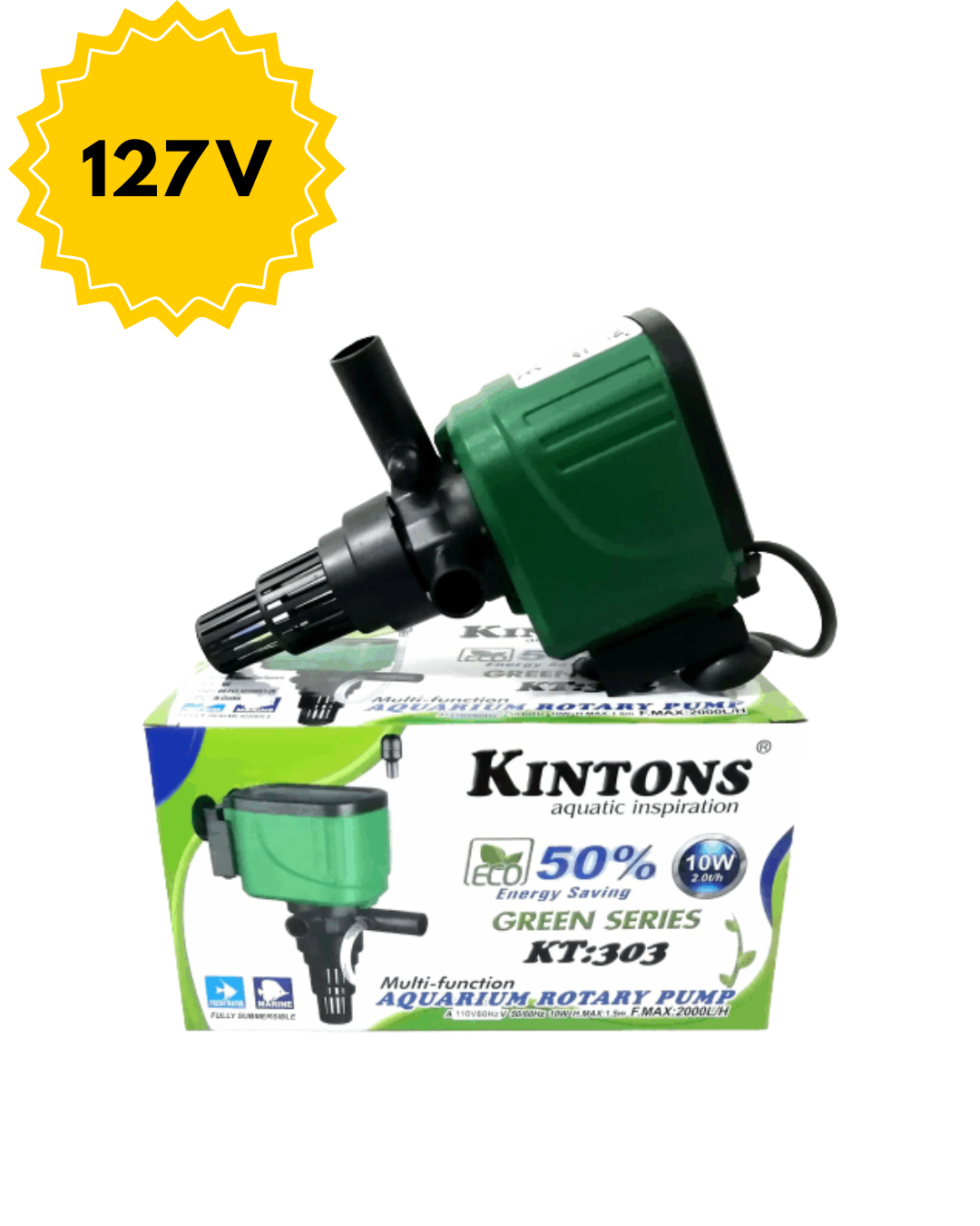 KINTONS BOMBA SUBMERSA KT-303 2.000LH 10W 110V
