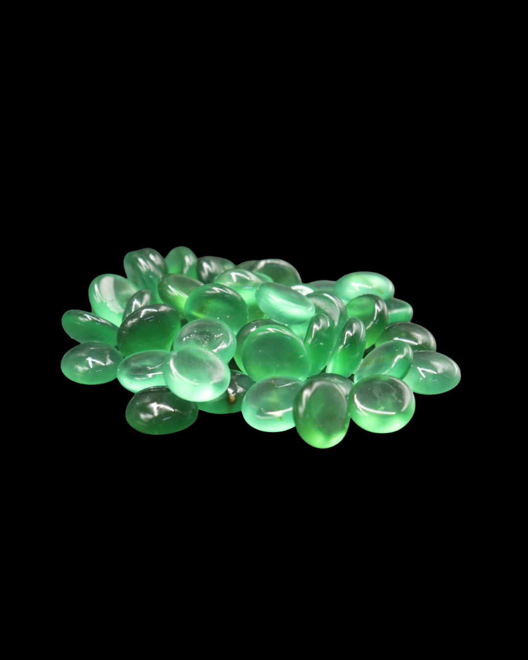 ENFEITE DE VIDRO FOSCO VERDE 200G SKRw