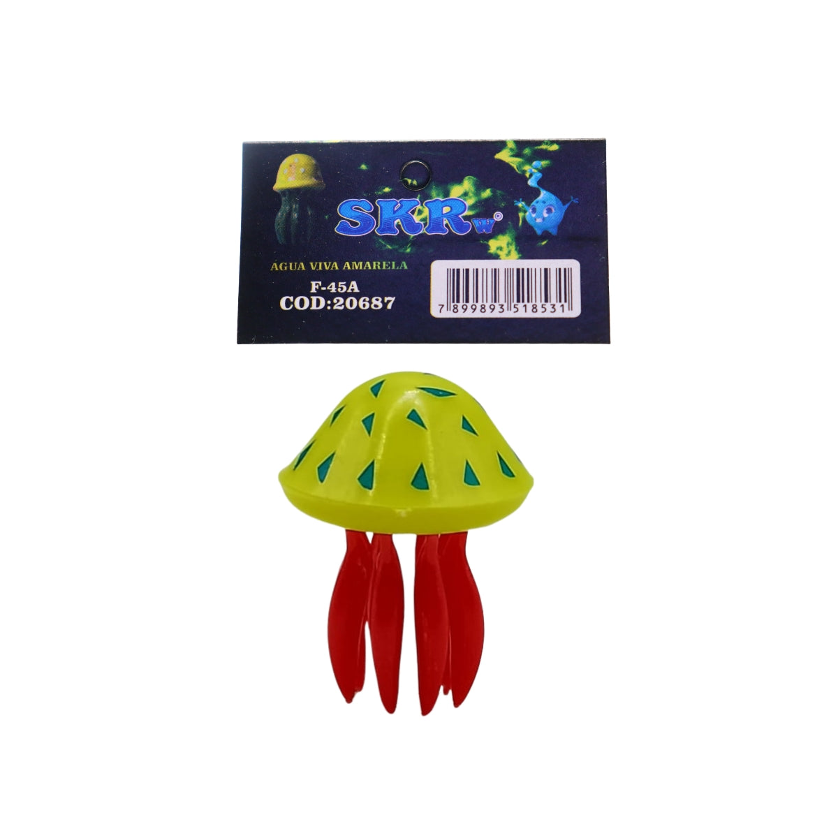 PEIXE FLUTUANTE ÁGUA VIVA AMARELA/VERMELHA SKRw