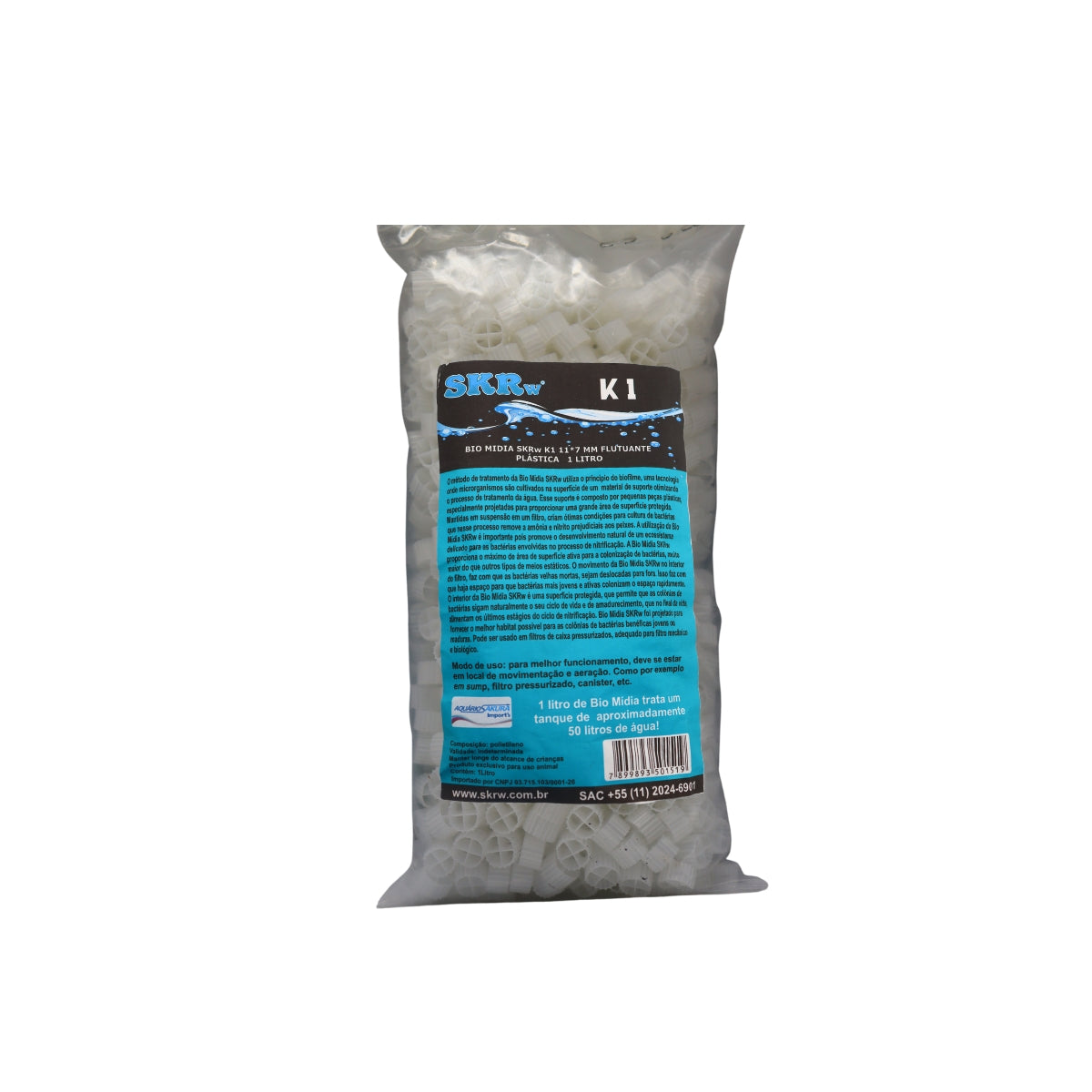 MÍDIA K1 FILTRAGEM BIOLÓGICA 11*7 MM 1L SKRw