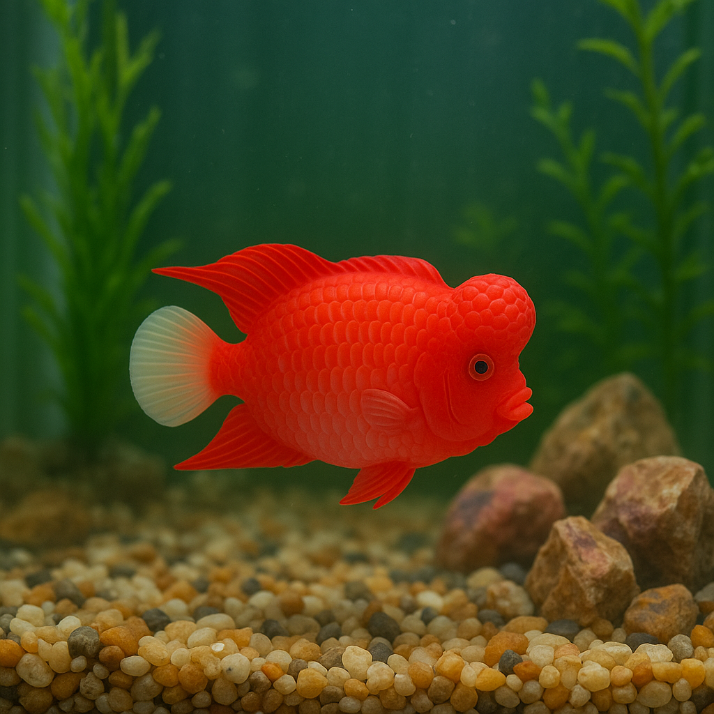 PEIXE FLUTUANTE FLOWERHORN VERMELHO/BRANCO SKRw