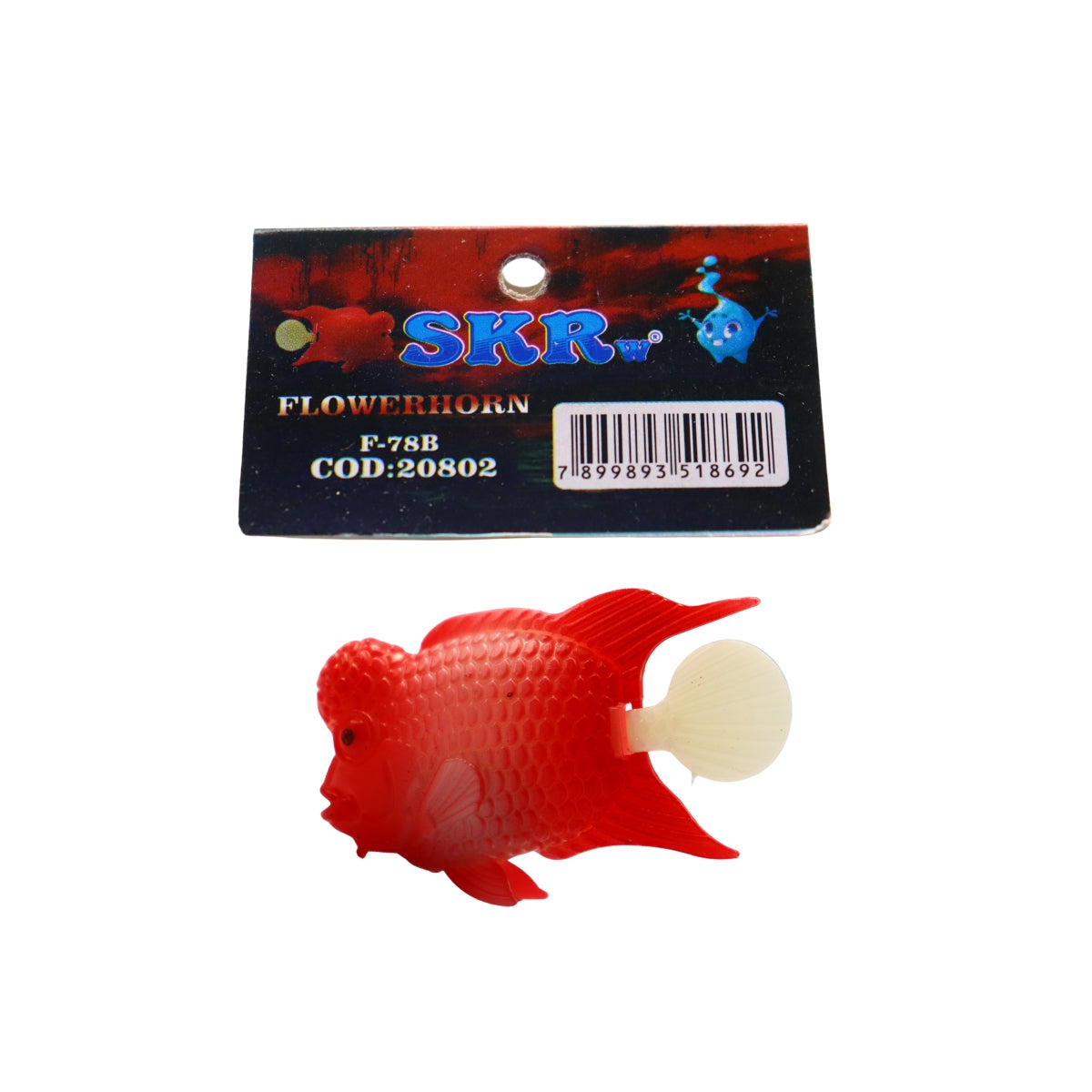 PEIXE FLUTUANTE FLOWERHORN VERMELHO/BRANCO SKRw