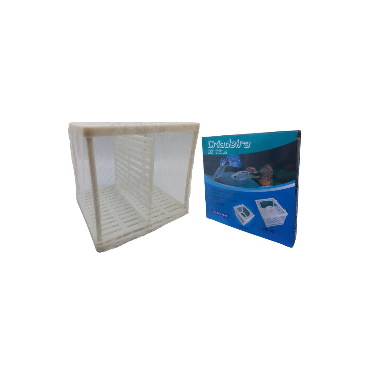 CRIADEIRA SKRw CR-02 DE TELA C/ DIVISAO 14X16X15CM