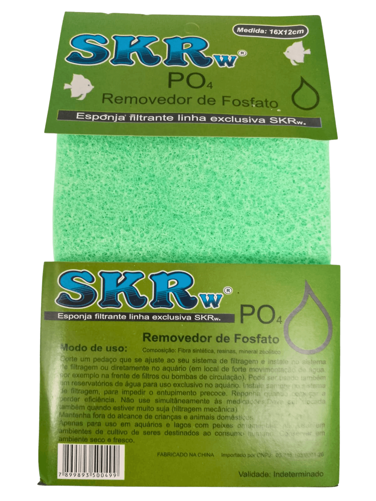 ESPONJA FILTRANTE REMOVE FOSFATO SKRw 16X12CM