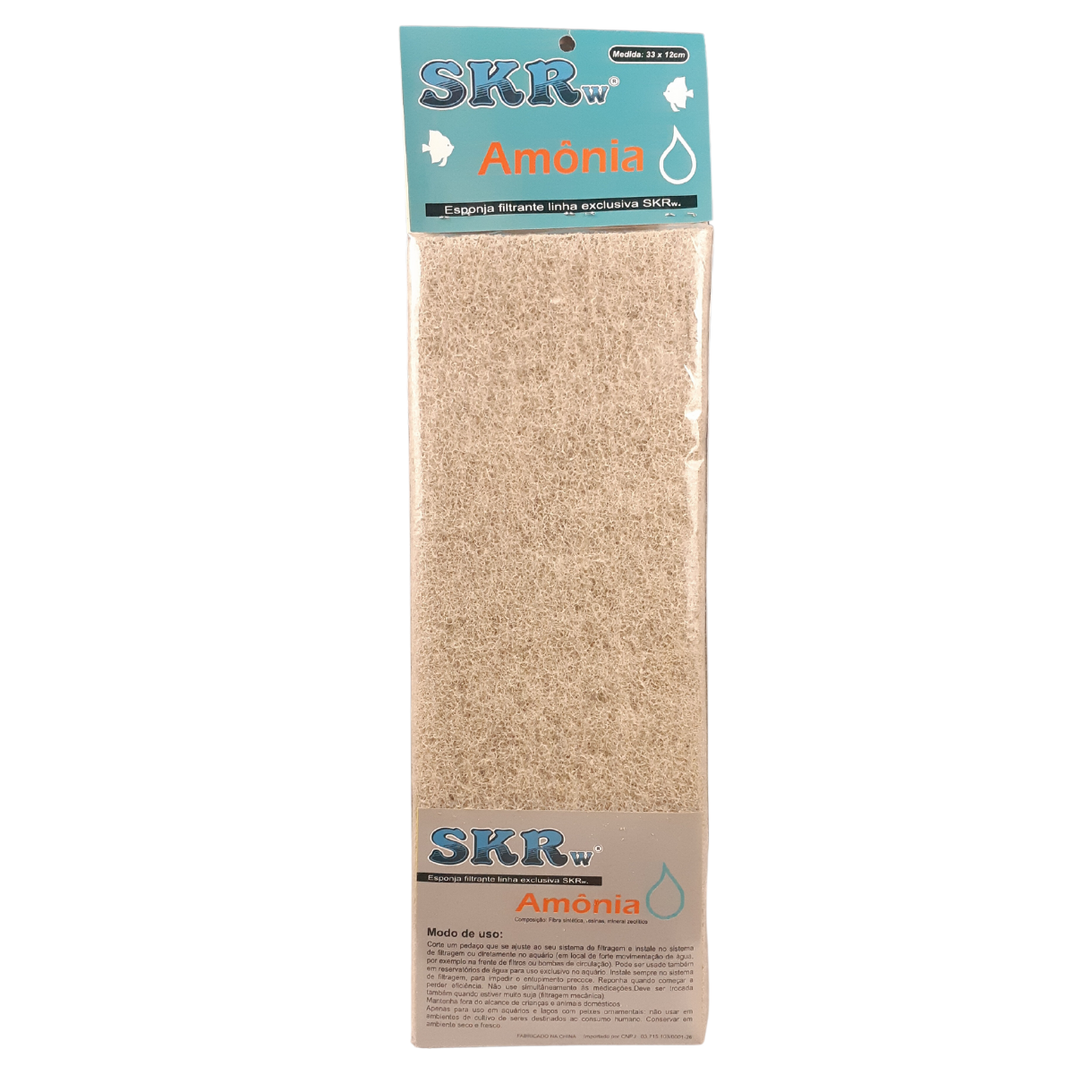 ESPONJA FILTRANTE SKRw REMOVE AMONIA 33X12CM
