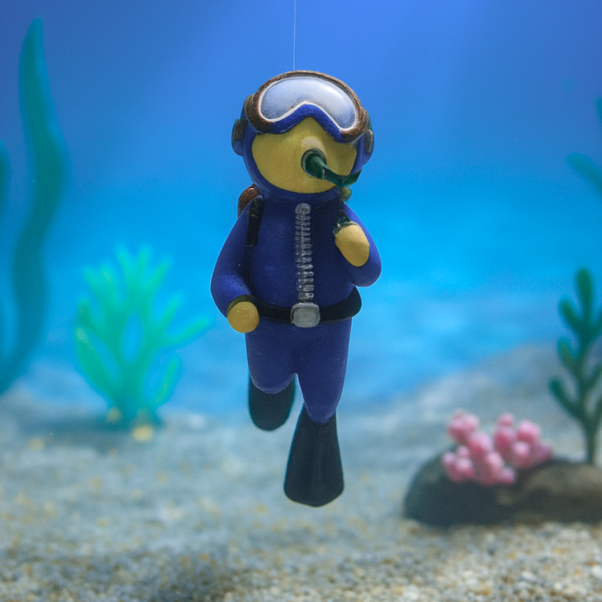 ENFEITE MERGULHADOR FLUTUANTE AZUL SKRw