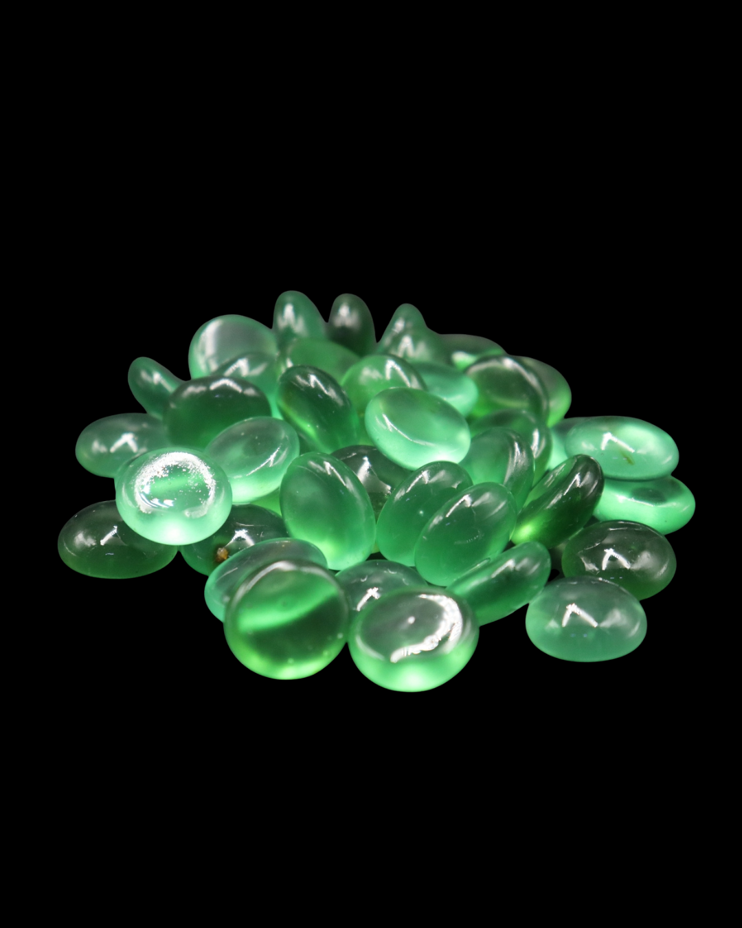 ENFEITE DE VIDRO FOSCO VERDE 200G SKRw