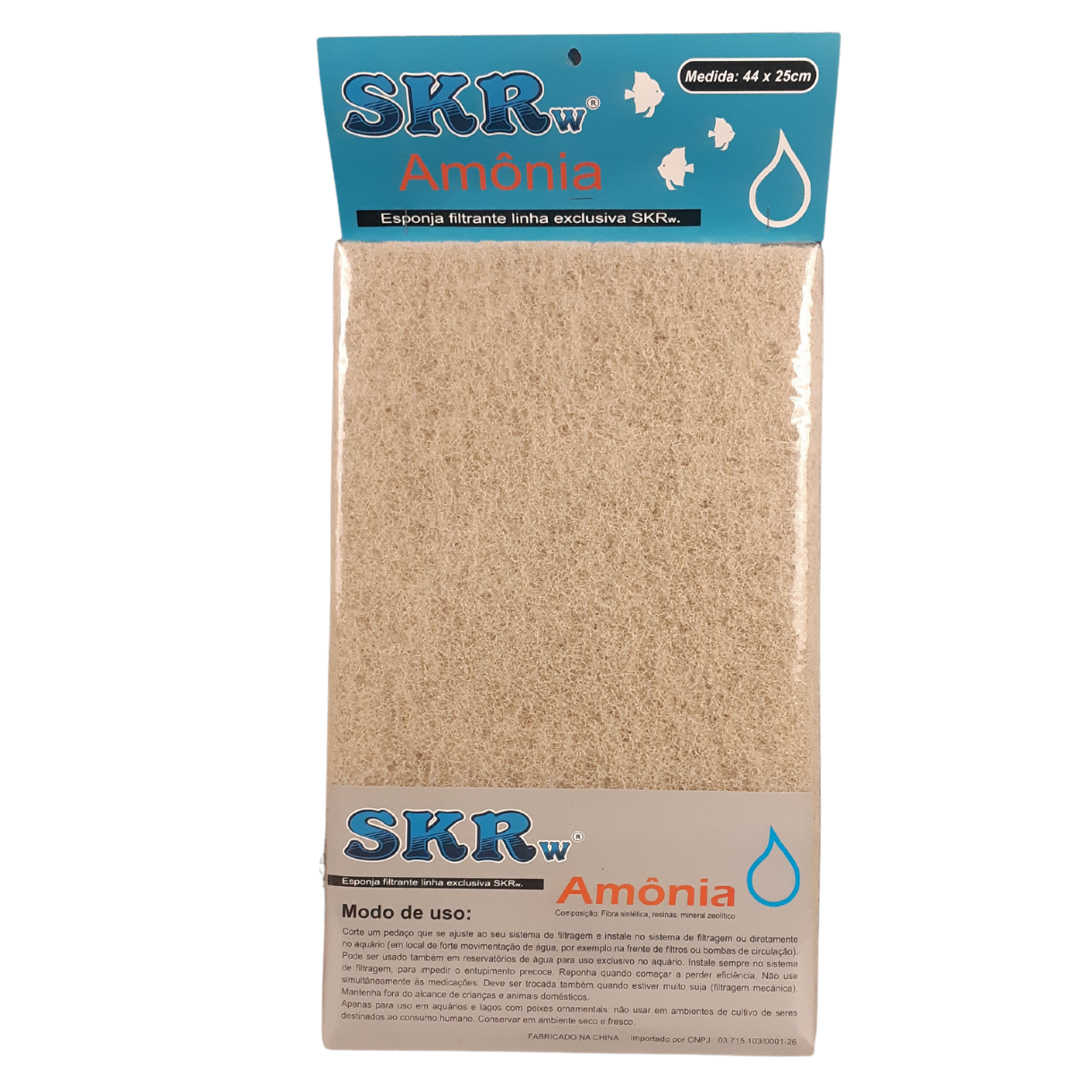 ESPONJA FILTRANTE REMOVE AMONIA SKRw 44X25CM