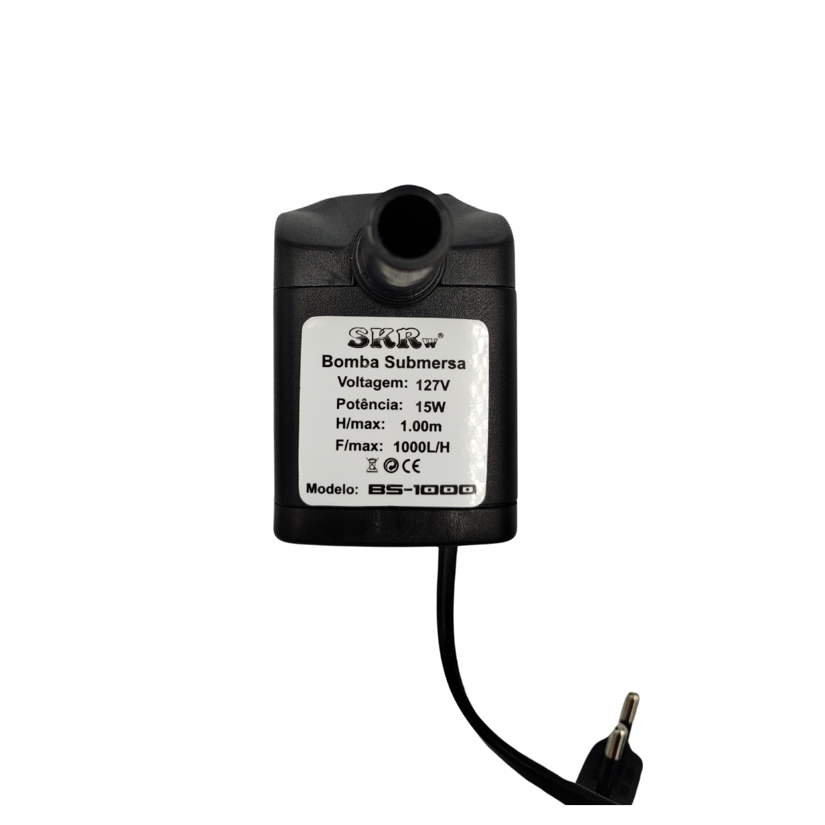 BOMBA SUBMERSA FONTES E BEBEDOUROS PET BS-1000lh 15WT 220V SKRw