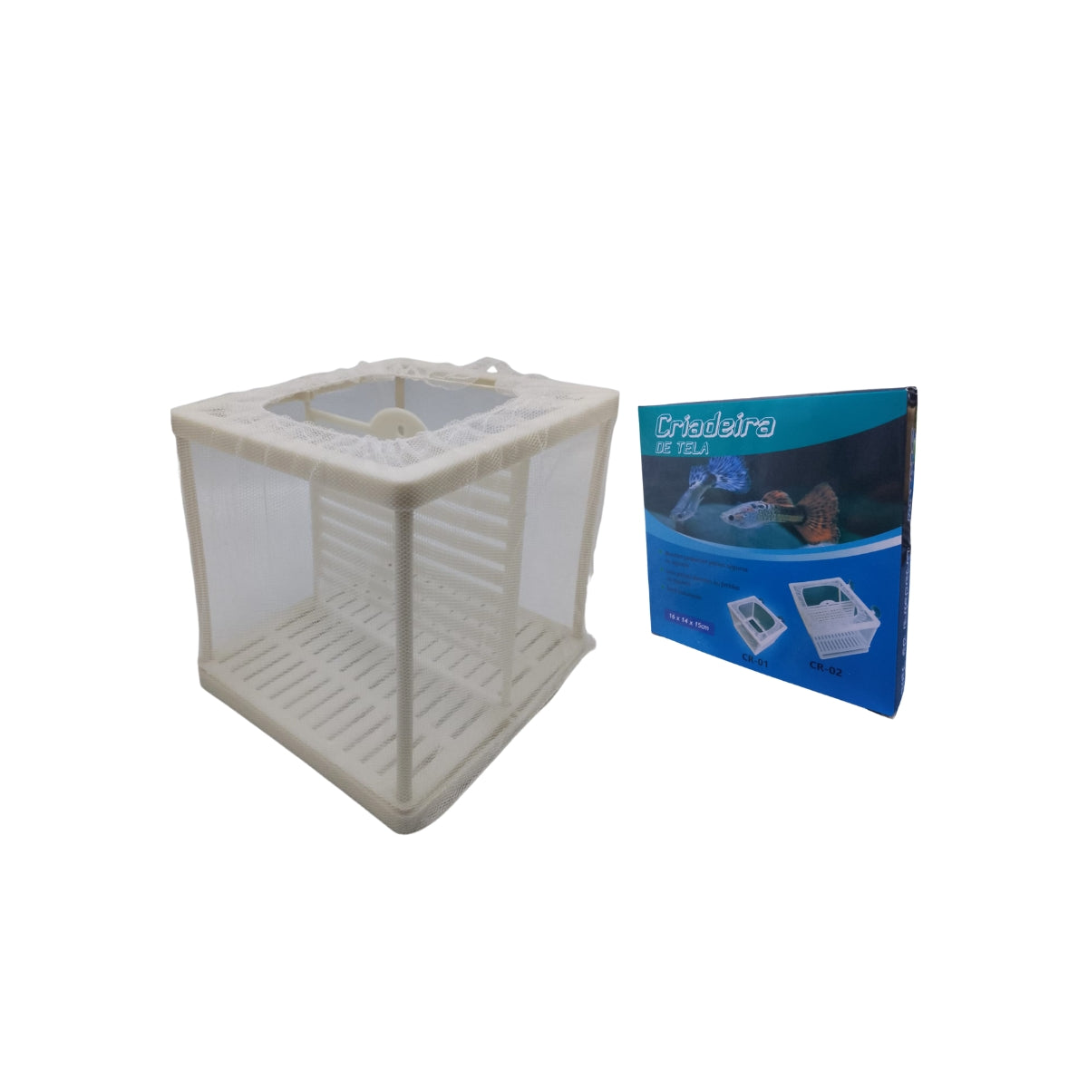 CRIADEIRA SKRw CR-02 DE TELA C/ DIVISAO 14X16X15CM