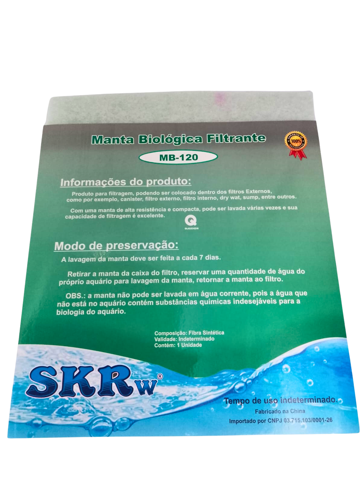 MANTA BIOLOGICA CINZA SKRw 25X29X0.5 cm