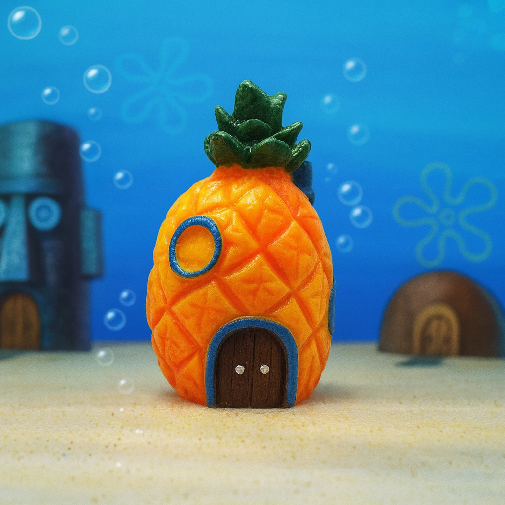 ENFEITE RESINA CASA DO BOB ESPONJA PQ SKRw