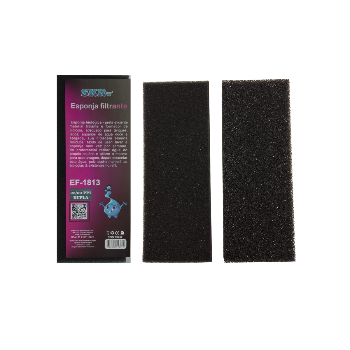 ESPONJA BIOLOGICA EF-1813 32X12 30PPI/40PPI