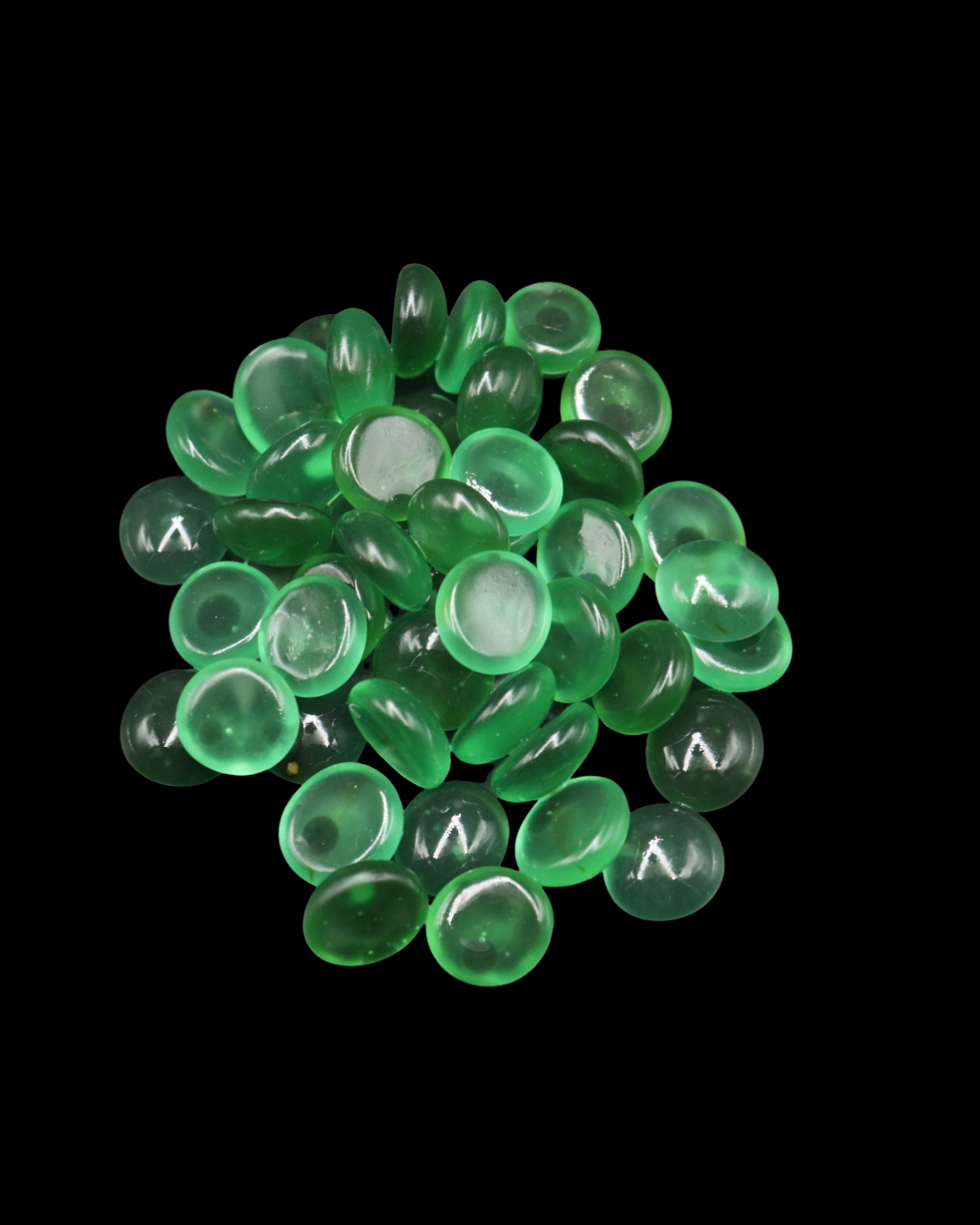 ENFEITE DE VIDRO FOSCO VERDE 200G SKRw