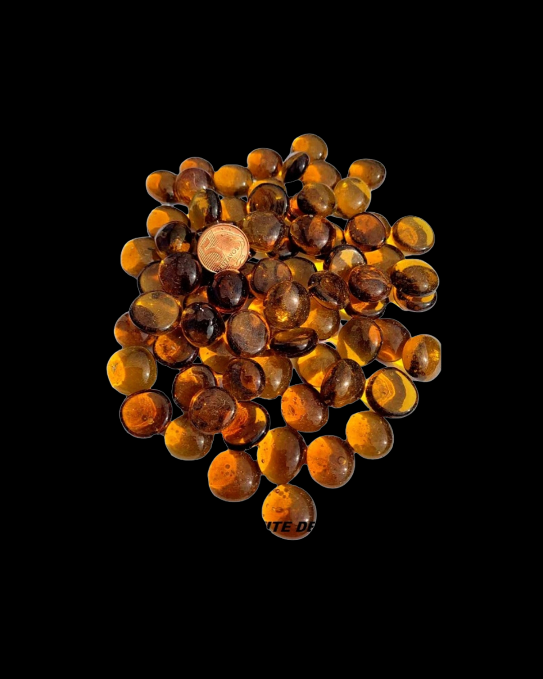 ENFEITE DE VIDRO BRILHANTE AMARELO 200G SKRw