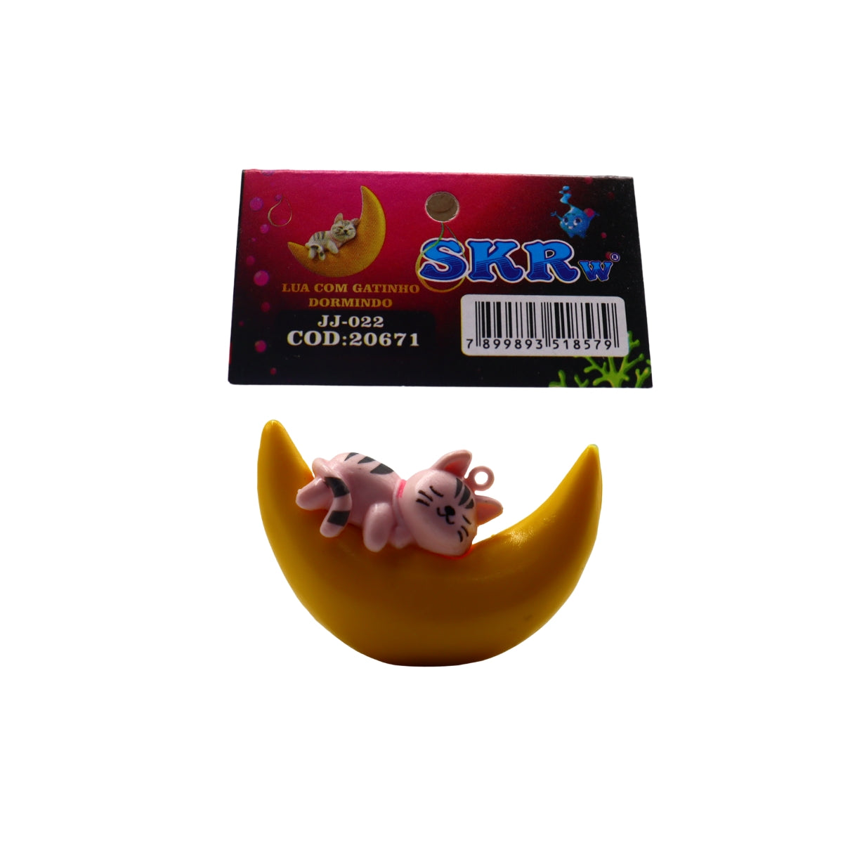 ENFEITE LUA. FLUTUANTE COM GATINHO DORMINDO SKRw