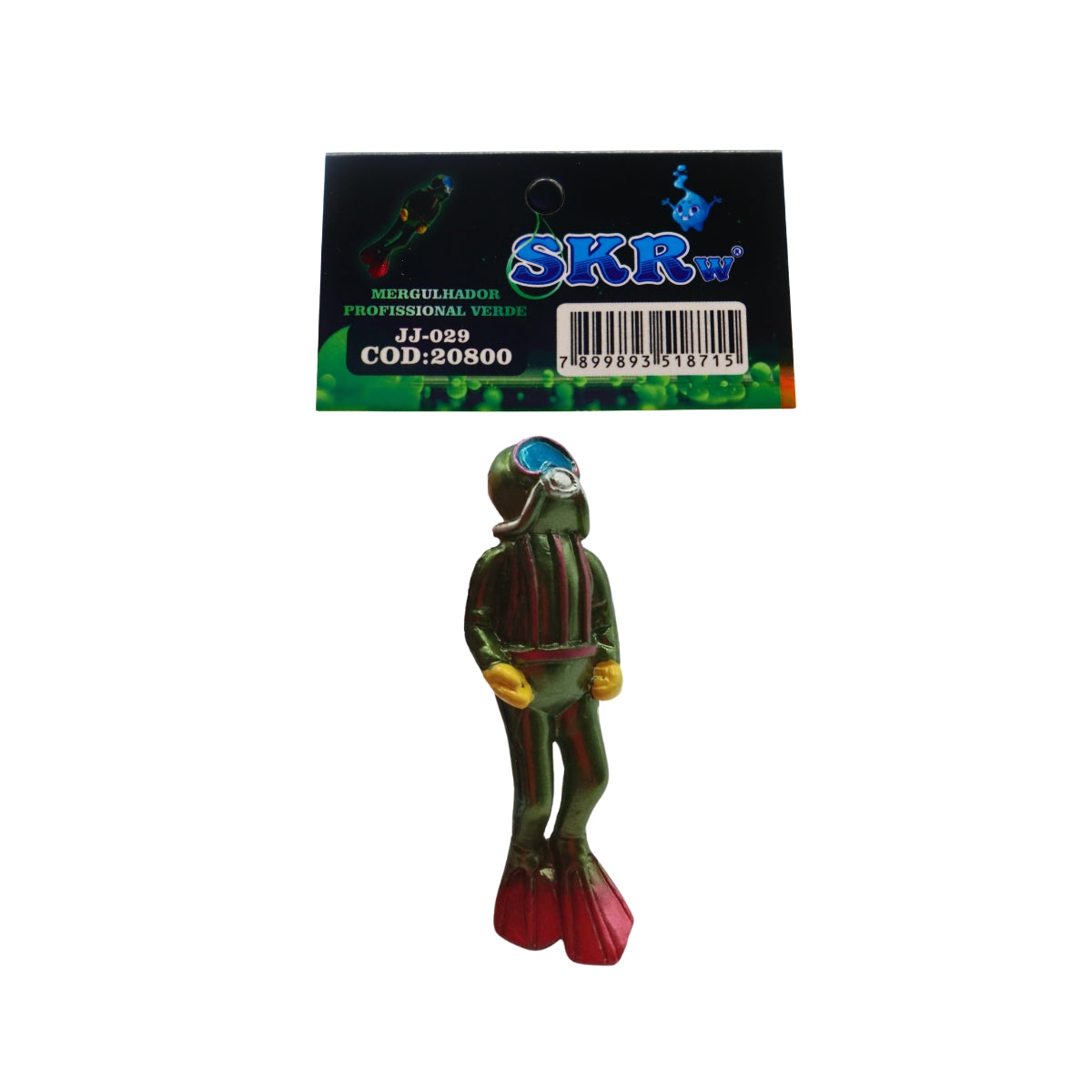 ENFEITE MERGULHADOR FLUTUANTE PROFISSIONAL VERDE SKRw