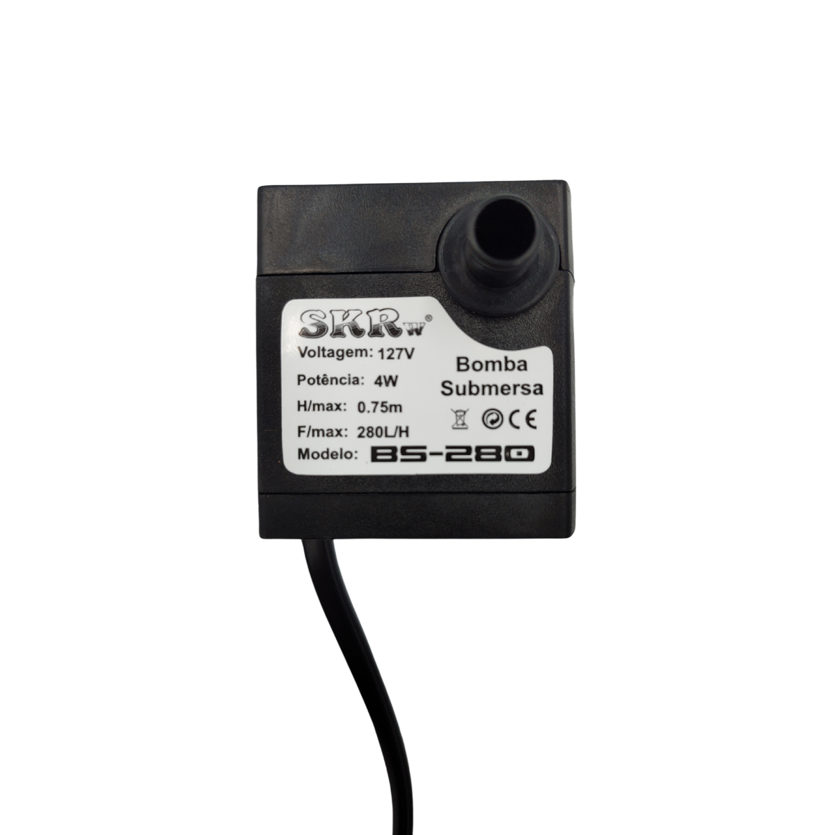 BOMBA SUBMERSA FONTES E BEBEDOUROS PET SKRw BS-280lh 110V