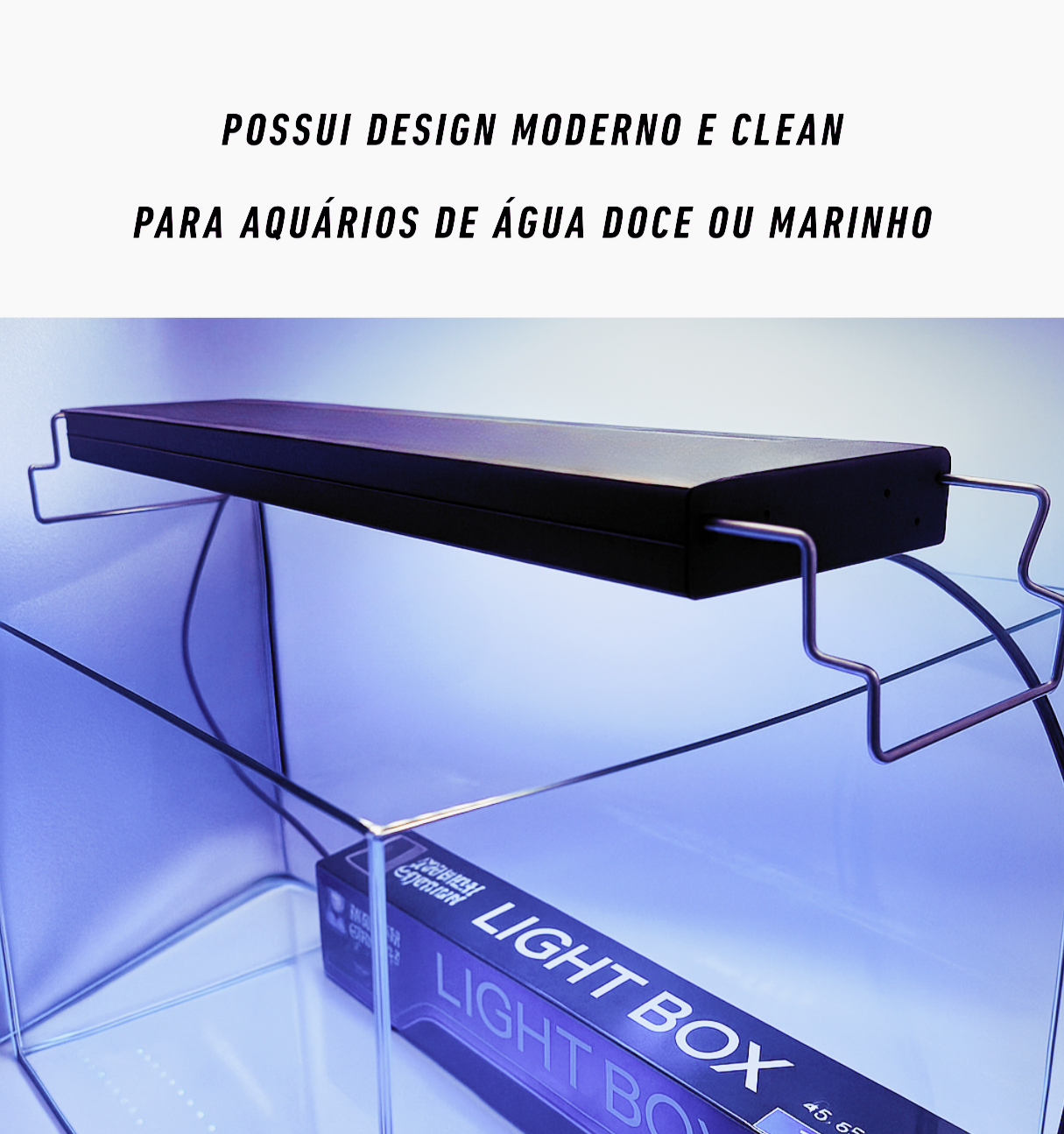 Luminária SKRw L-45 com 2 Lâmpadas para aqaurio plantado 45 a 60 cm