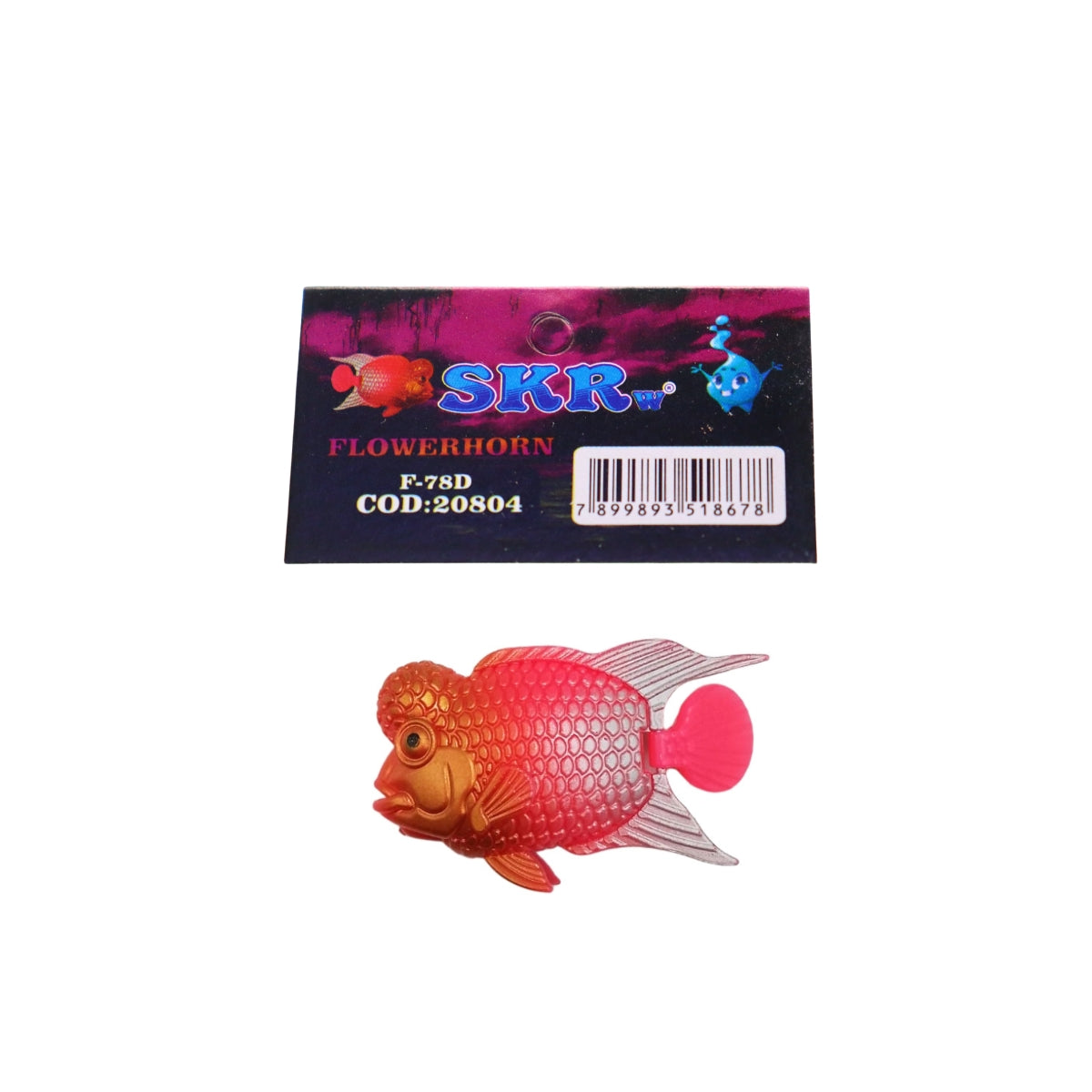 PEIXE FLUTUANTE FLOWERHORN ROSA/DOURADO SKRw