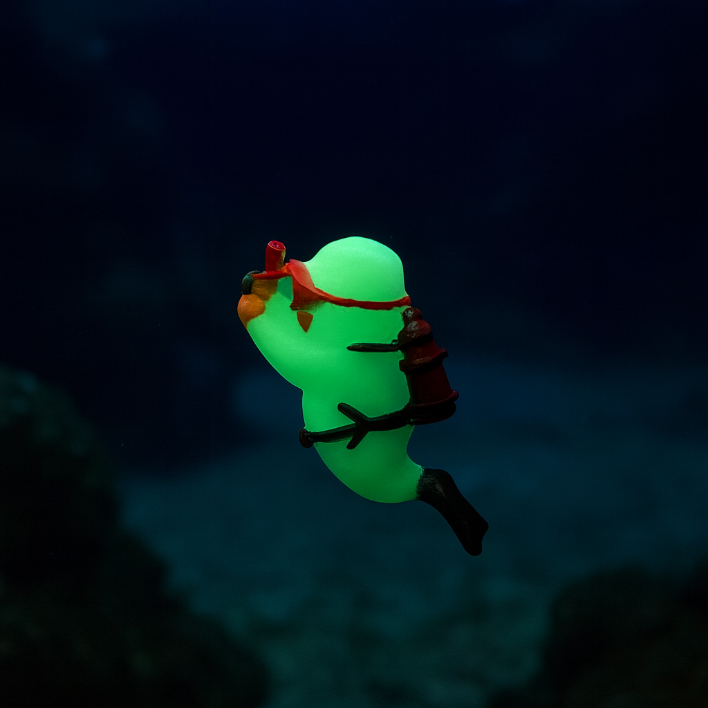 ENFEITE MERGULHADOR FLUTUANTE FOTÓGRAFO BEGE SKRw