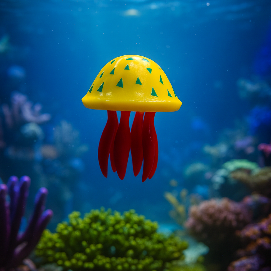 PEIXE FLUTUANTE ÁGUA VIVA AMARELA/VERMELHA SKRw