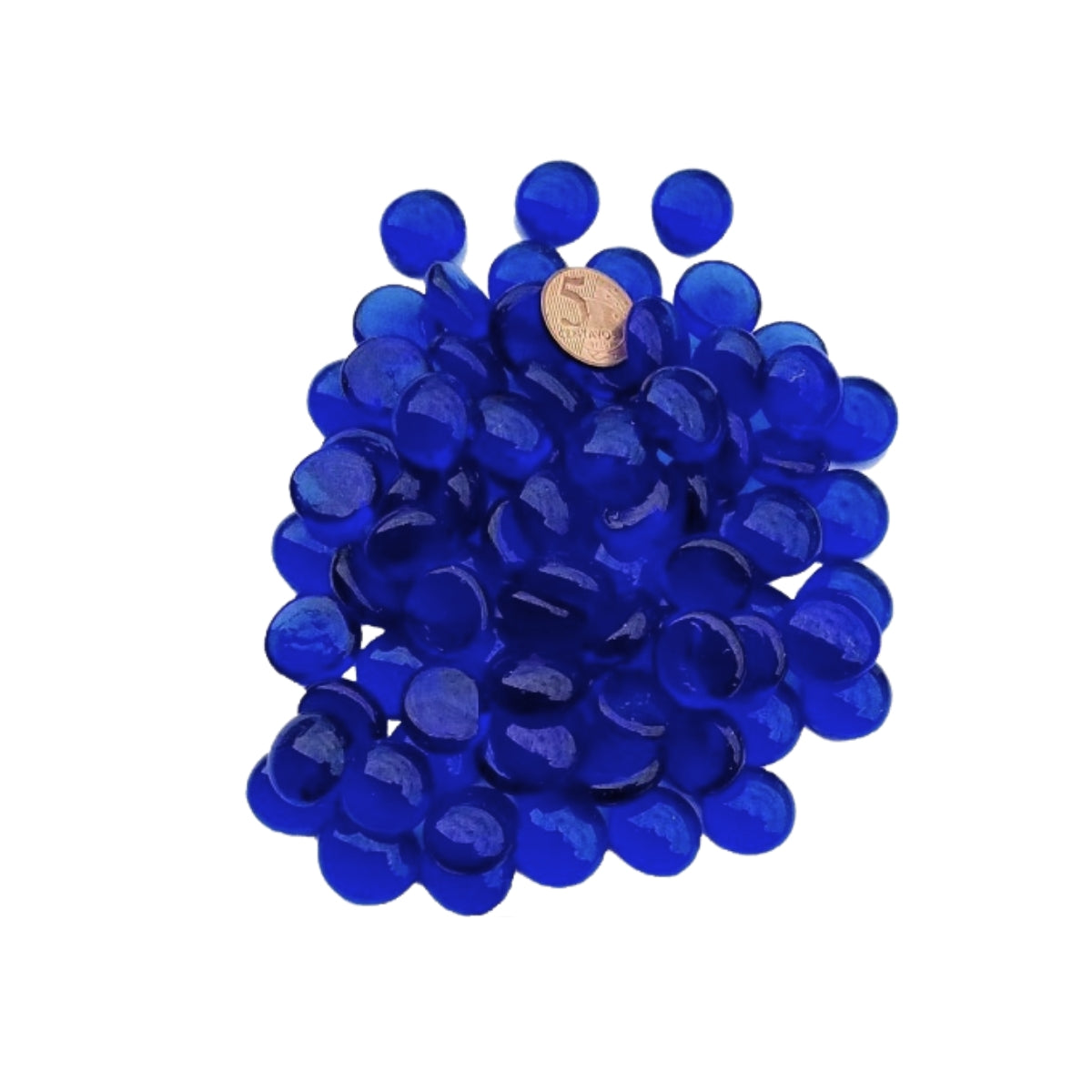 SKRw ENFEITE DE VIDRO BRILHANTE AZUL 200G