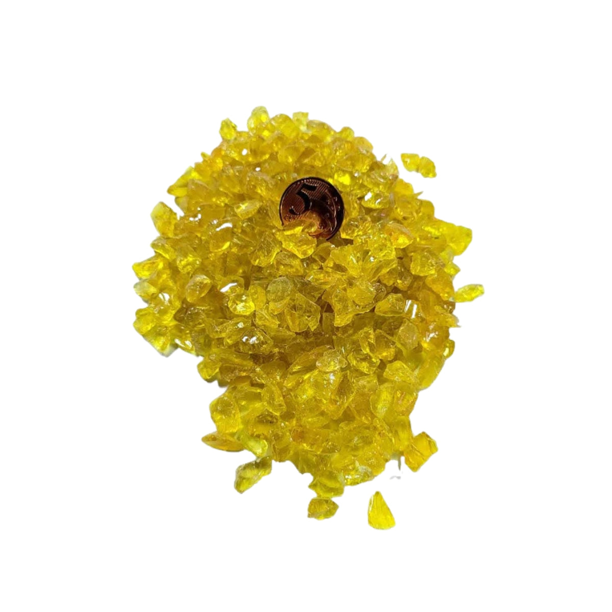 ENFEITE DE VIDRO AMARELO 200G SKRw
