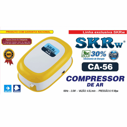 COMPRESSOR SKRw CA-56 1 SAIDA 4.5L/M 3.5W 220V