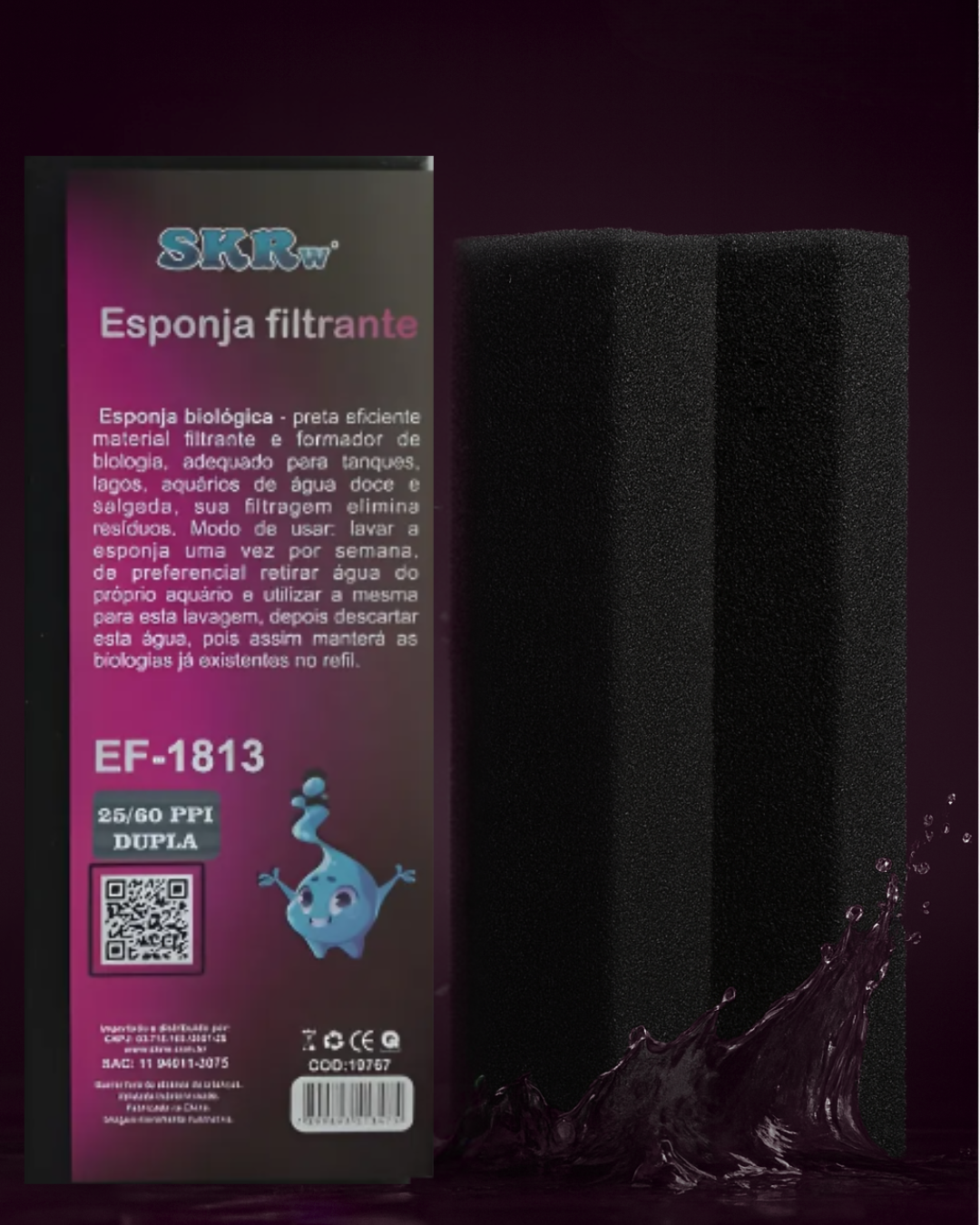 ESPONJA BIOLOGICA EF-1813 32X12 30PPI/40PPI