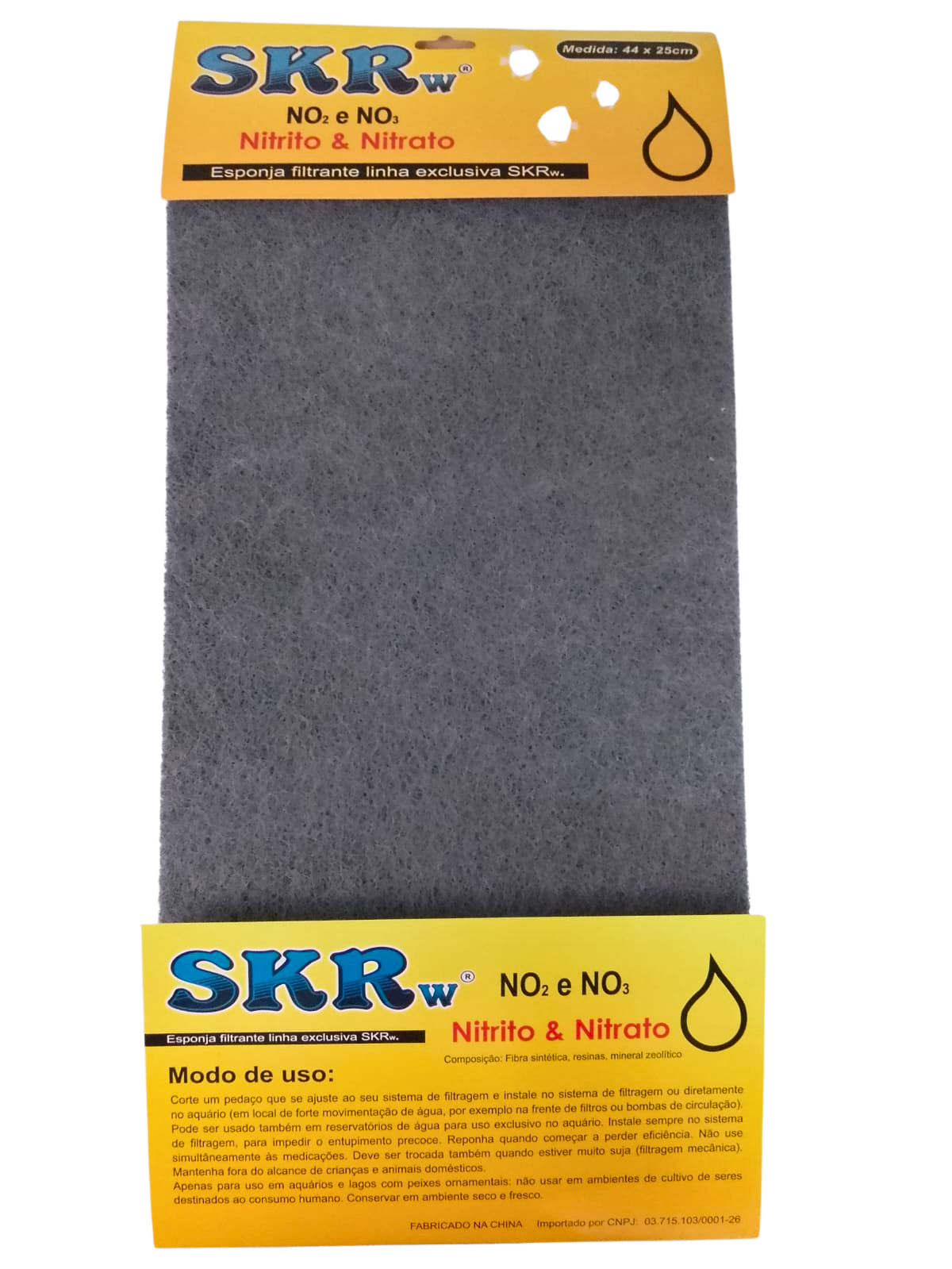 ESPONJA FILTRANTE REMOVE NITRITO SKRw 44X25CM