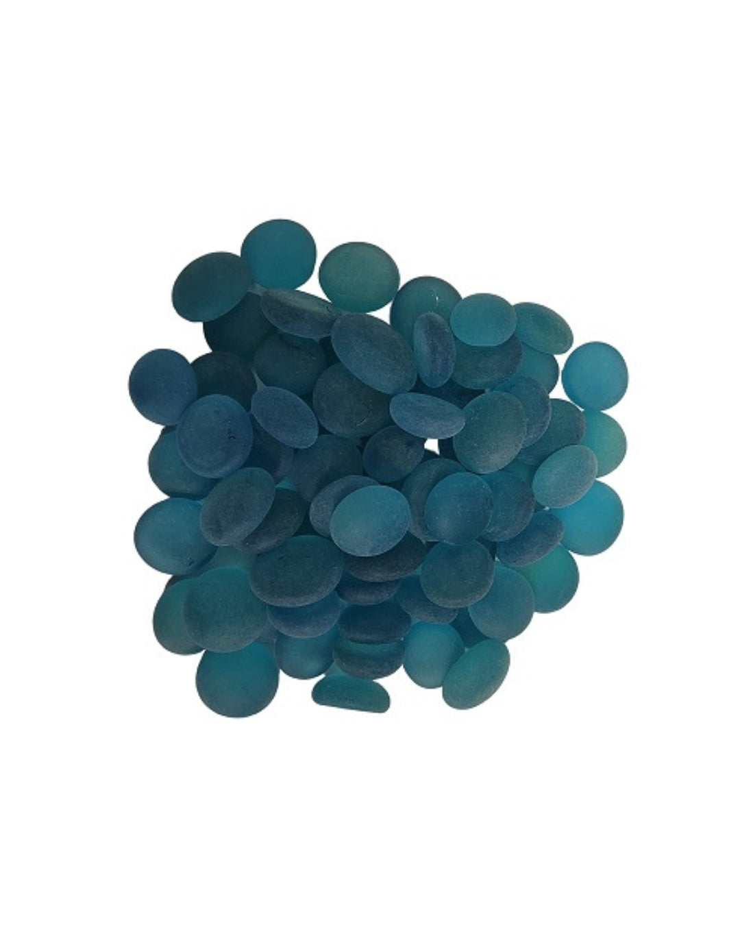 ENFEITE DE VIDRO FOSCO AZUL CLARO 200G SKRw