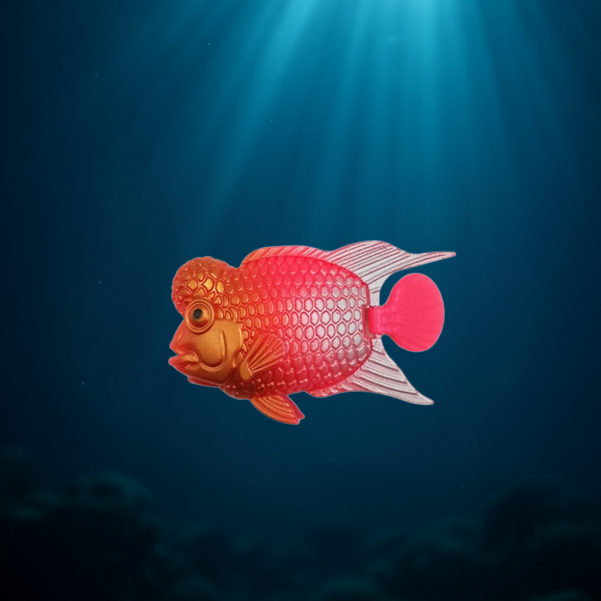 PEIXE FLUTUANTE FLOWERHORN ROSA/DOURADO SKRw