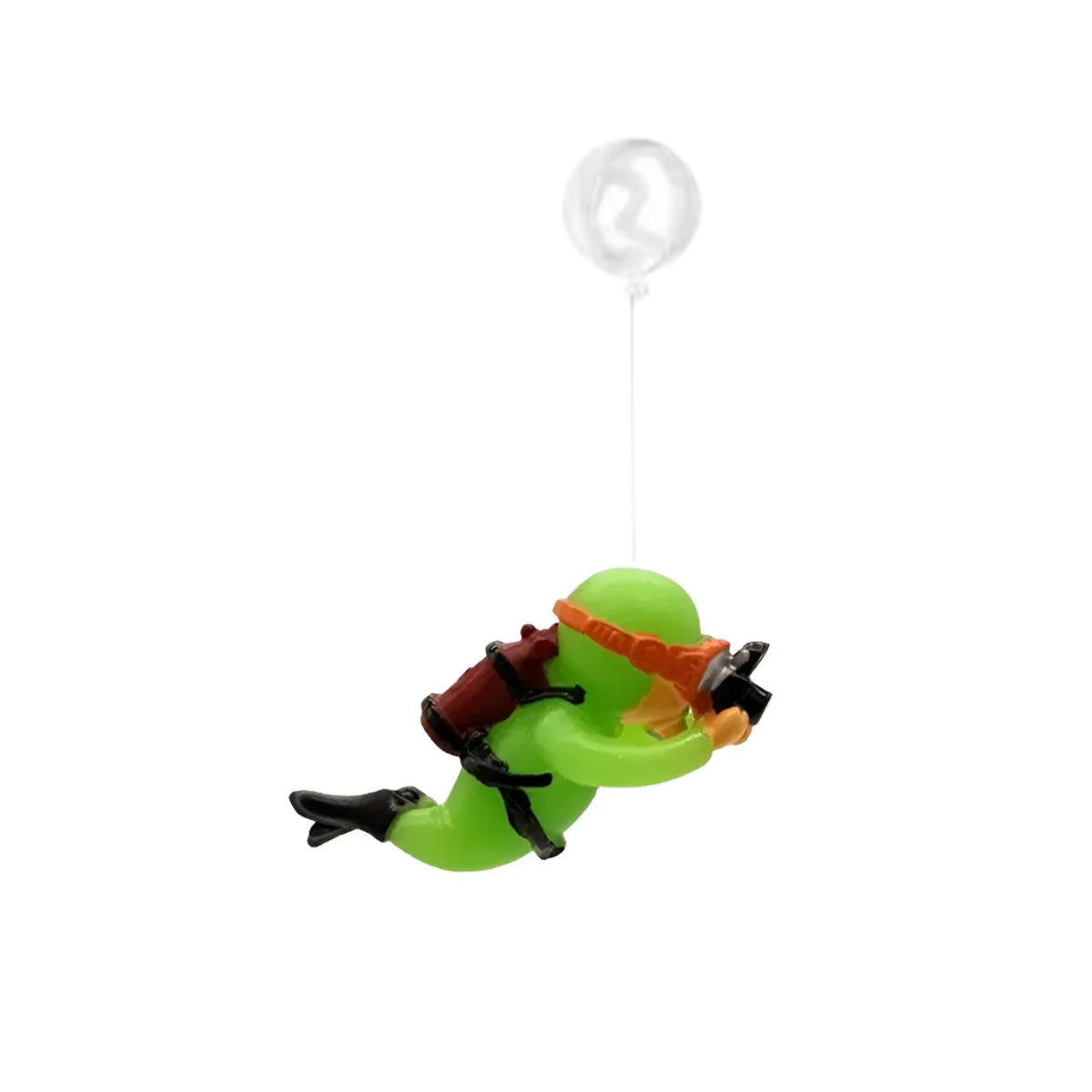 ENFEITE MERGULHADOR FLUTUANTE FOTÓGRAFO VERDE CLARO SKRw