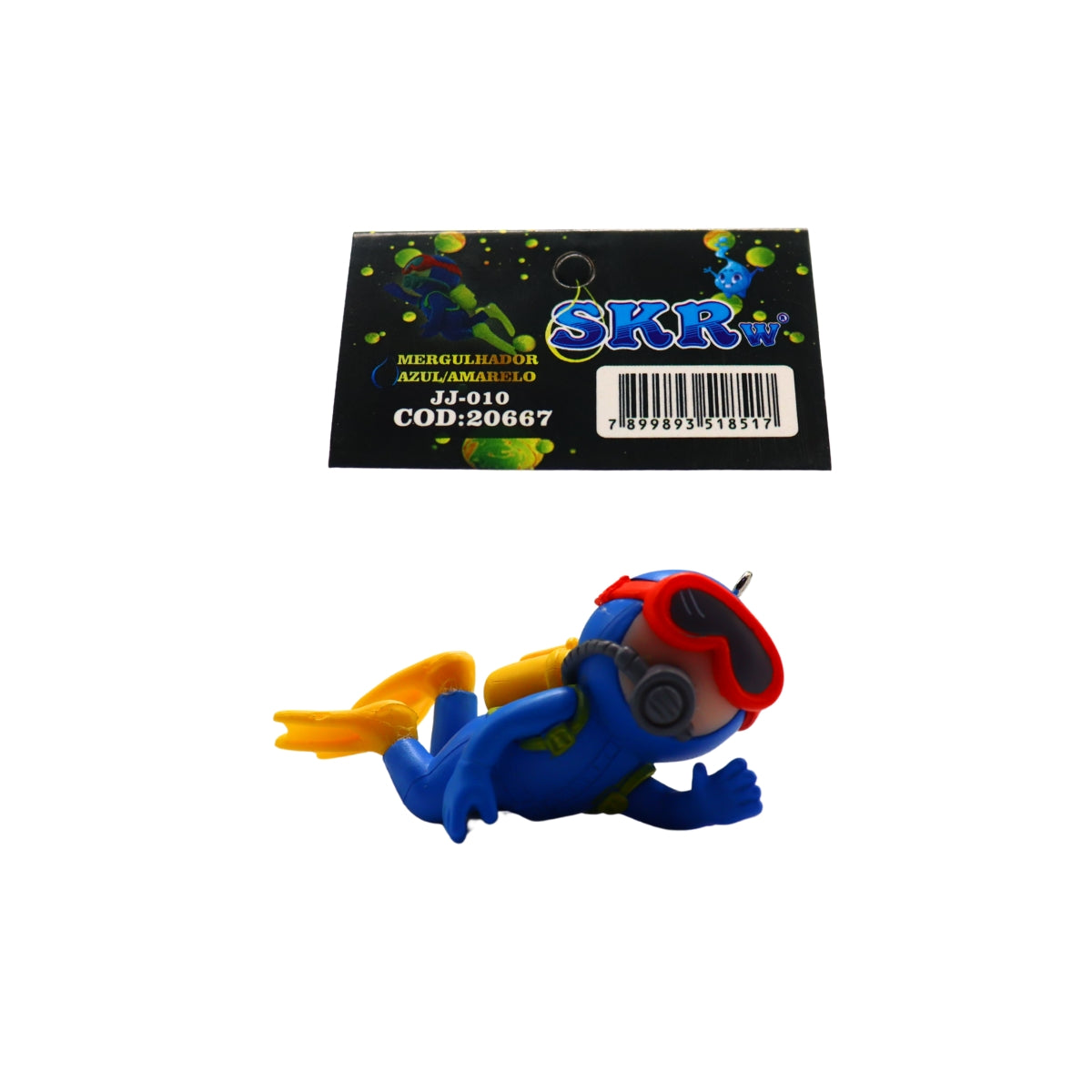 ENFEITE MERGULHADOR FLUTUANTE AZUL/AMARELO SKRw