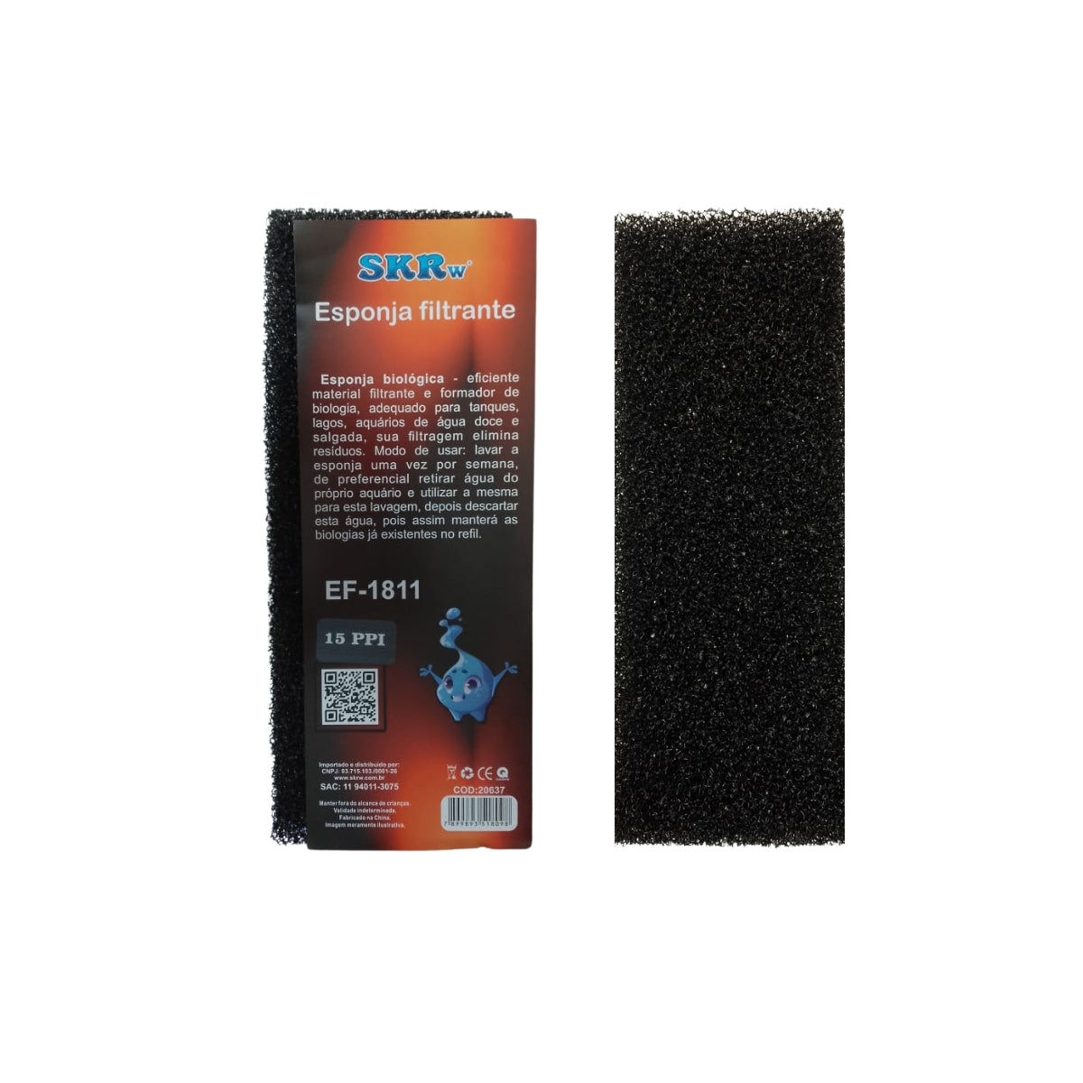 ESPONJA BIOLOGICA SKRw EF-1811 64X12 35/60PPI PR/VD