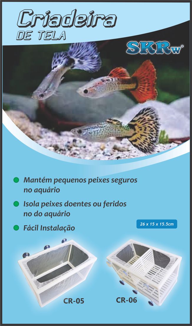 CRIADEIRA SKRw CR-05 DE TELA S/ DIVISAO 26X15X15CM