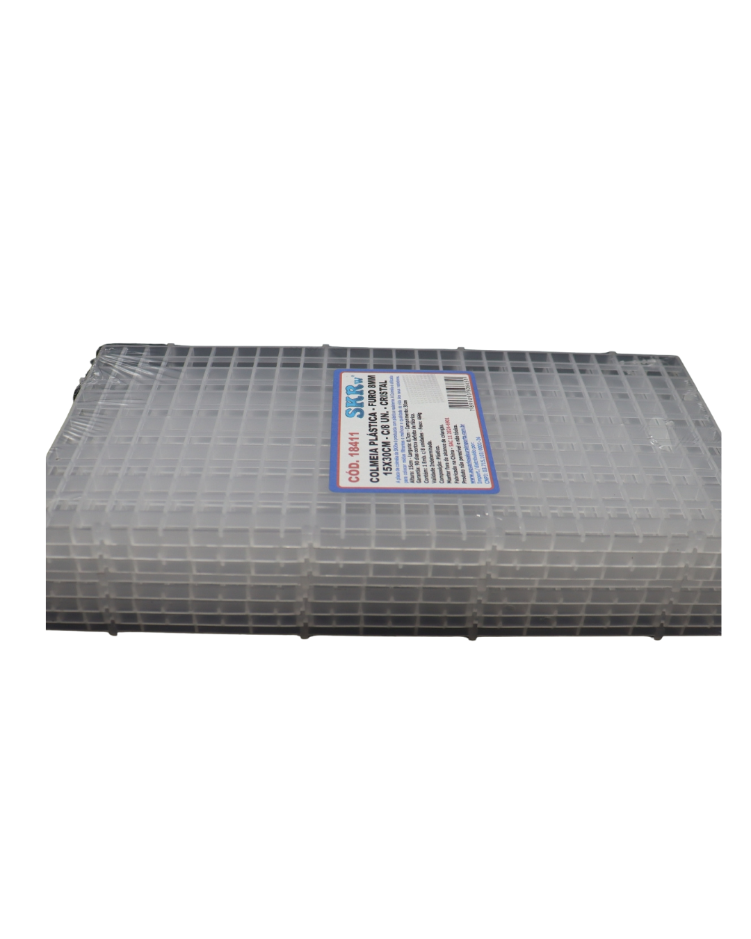 COLMEIA PLASTICA FURO  8MM 15X30CM C/ 8 CRIST SKRw