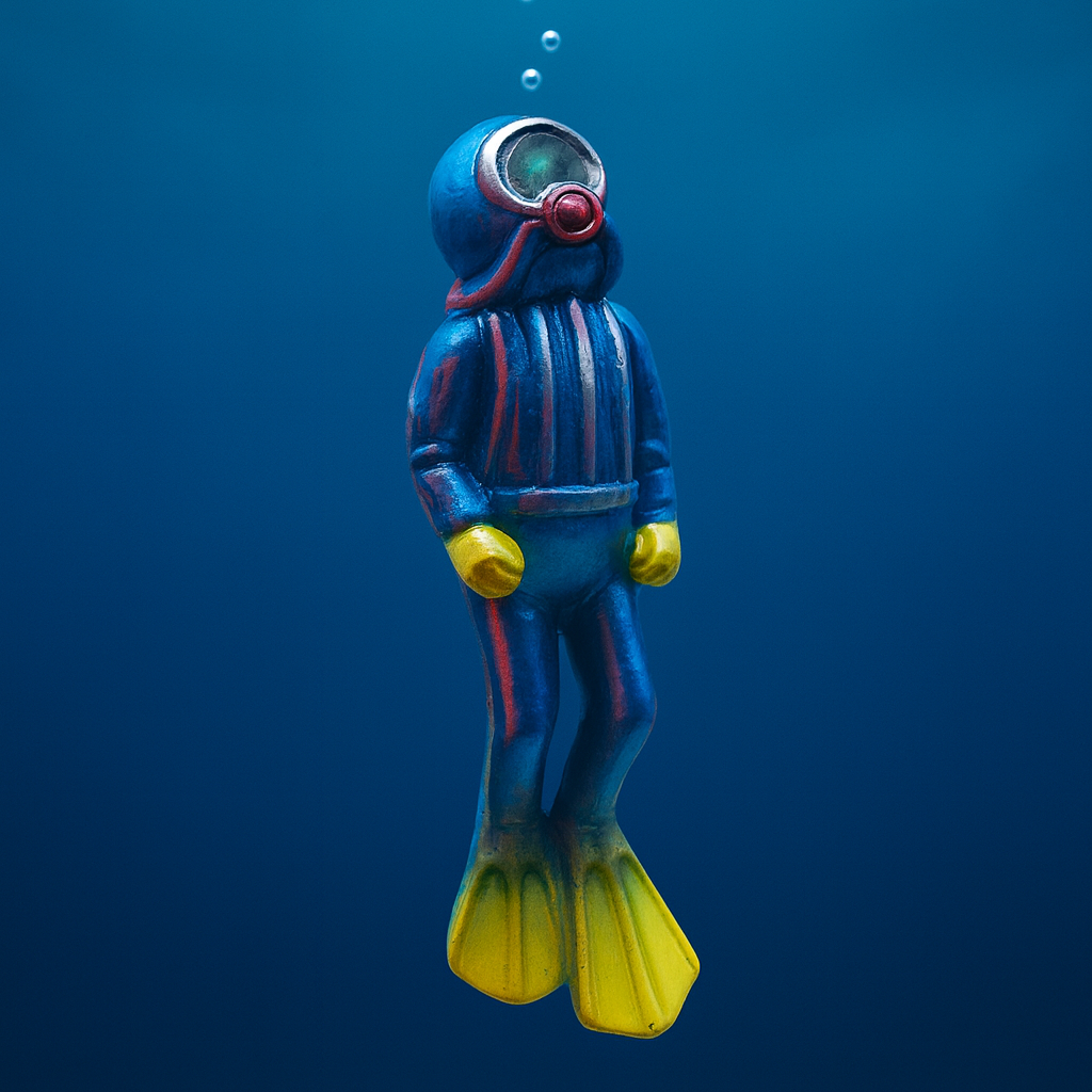 ENFEITE MERGULHADOR FLUTUANTE PROFISSIONAL AZUL SKRw